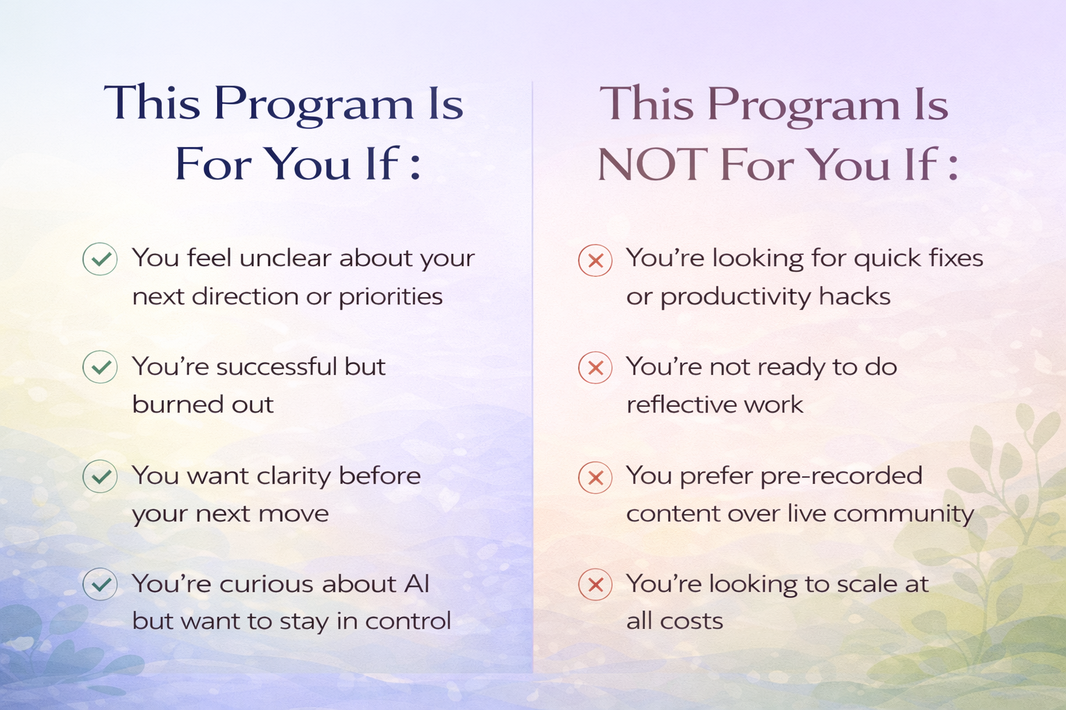 Who This Program Is For